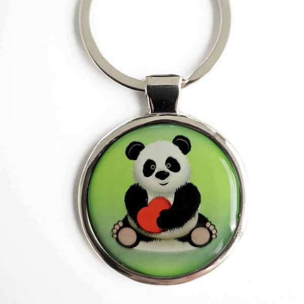 Panda Bär LOVE ♥ Schlüsselanhänger personalisiert