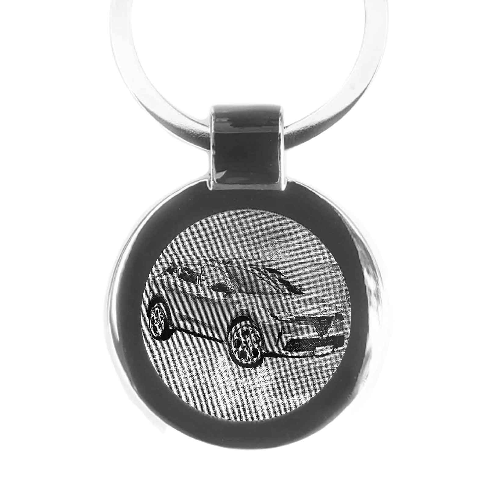 Mazda Leder Schlüsselanhänger aus Schwarz (Auf Wunsch Gravur)