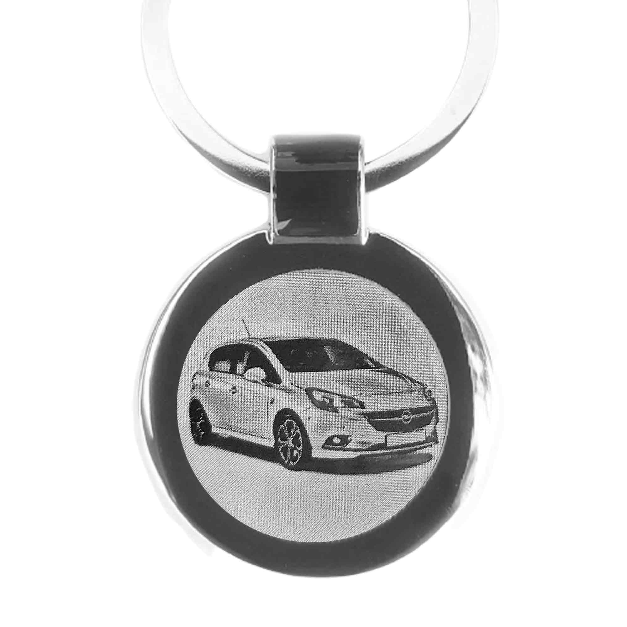 Schlüsselanhänger Opel Corsa C mit Gravur • Auto Fotogravur