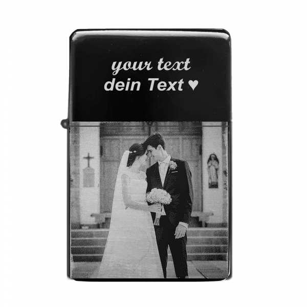 Wedding gift lighter photo with engraving