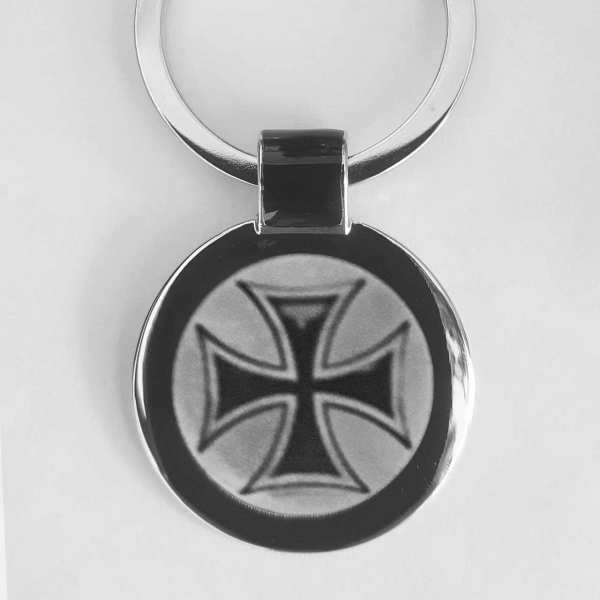 Eisernes Kreuz Schlüsselanhänger personalisiert - original Fotogravur